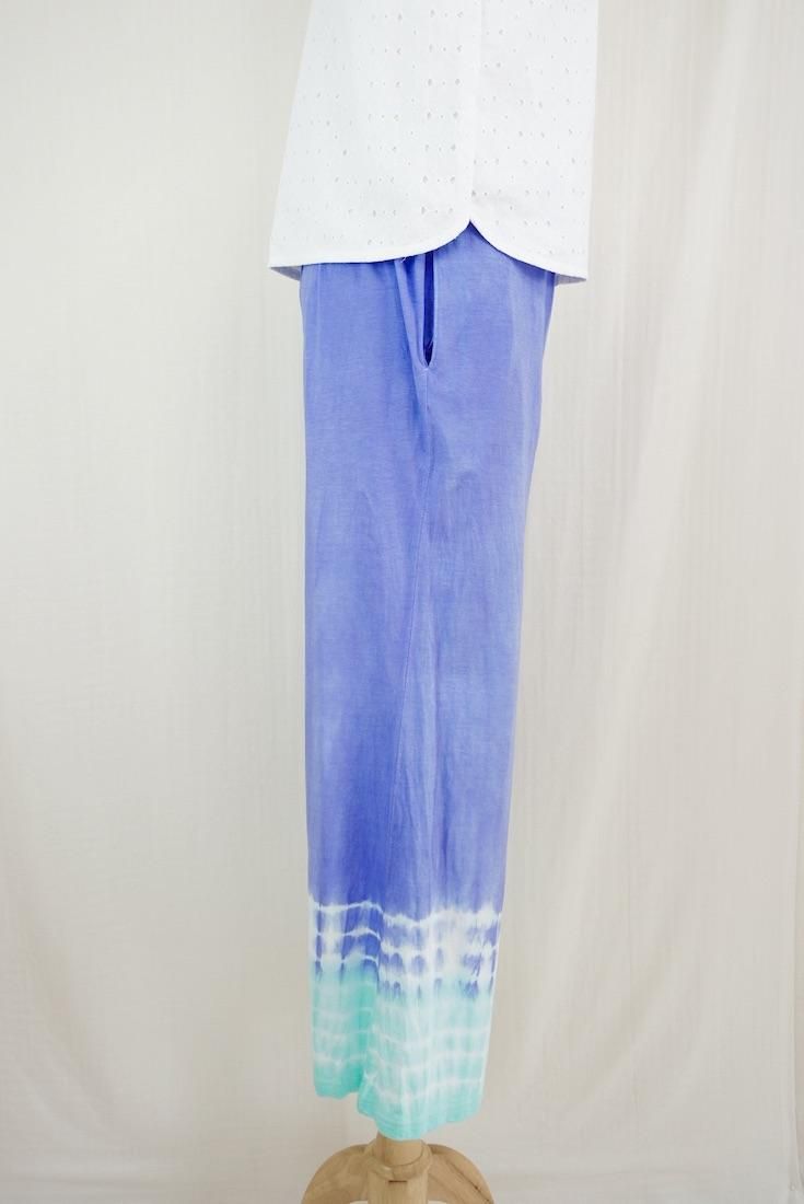 Cotton Relax Pants  Horizon x Emerald 