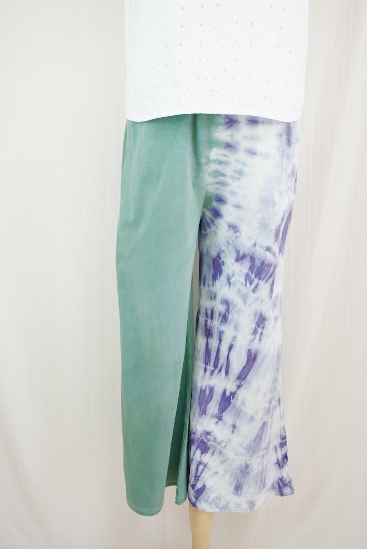 Cotton Relax Pants  Leaf x Lavender
