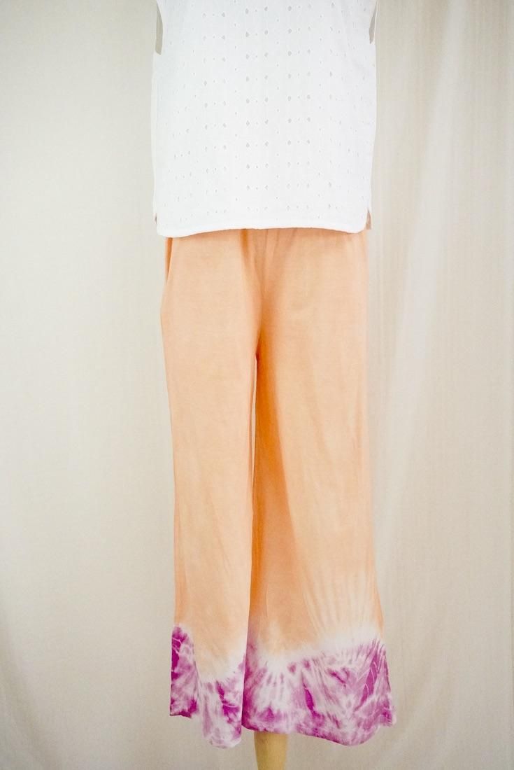 Cotton Relax Pants  Apricot x Peony