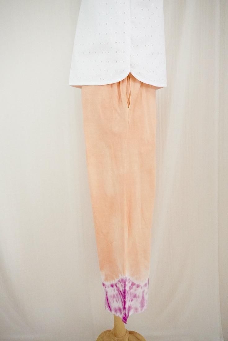 Cotton Relax Pants  Apricot x Peony