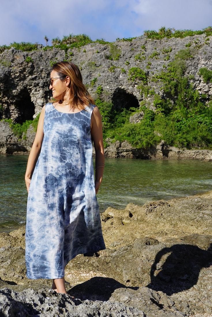 French Linen 2way op Moonlight sea