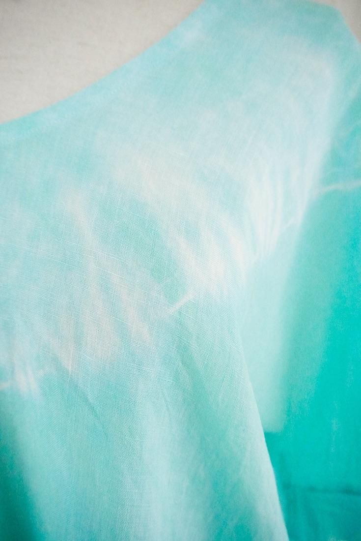 French Linen Relax Top  Emerald