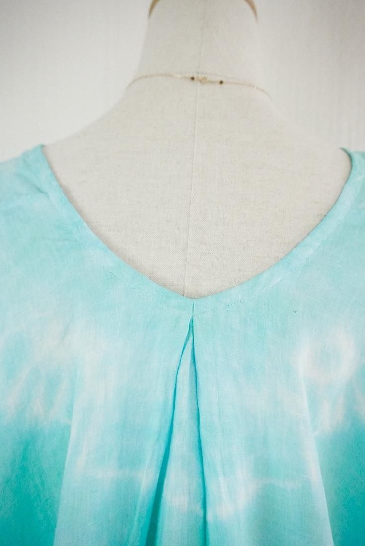 French Linen Relax Top  Emerald