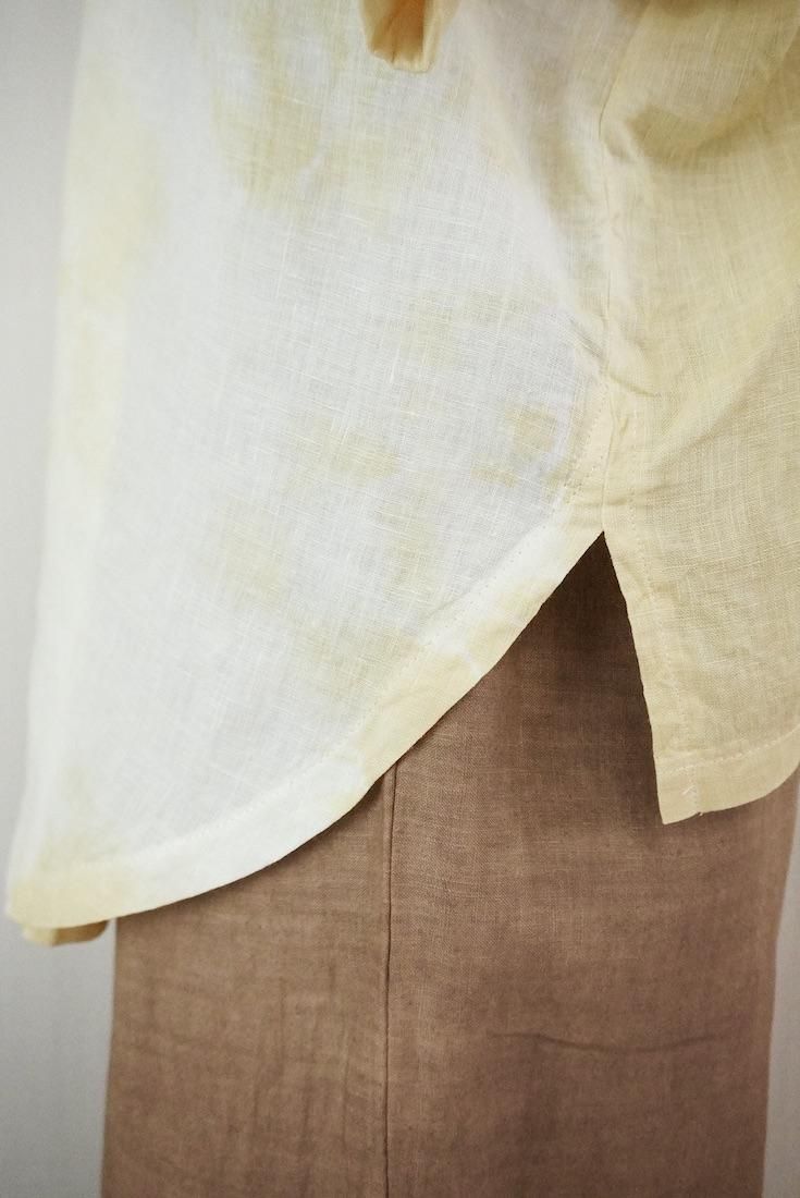 French Linen Relax Top  Custard