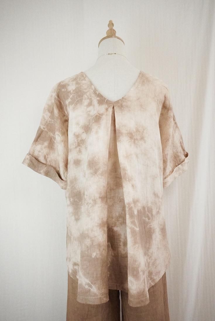 French Linen Relax Top  Darkchocolate