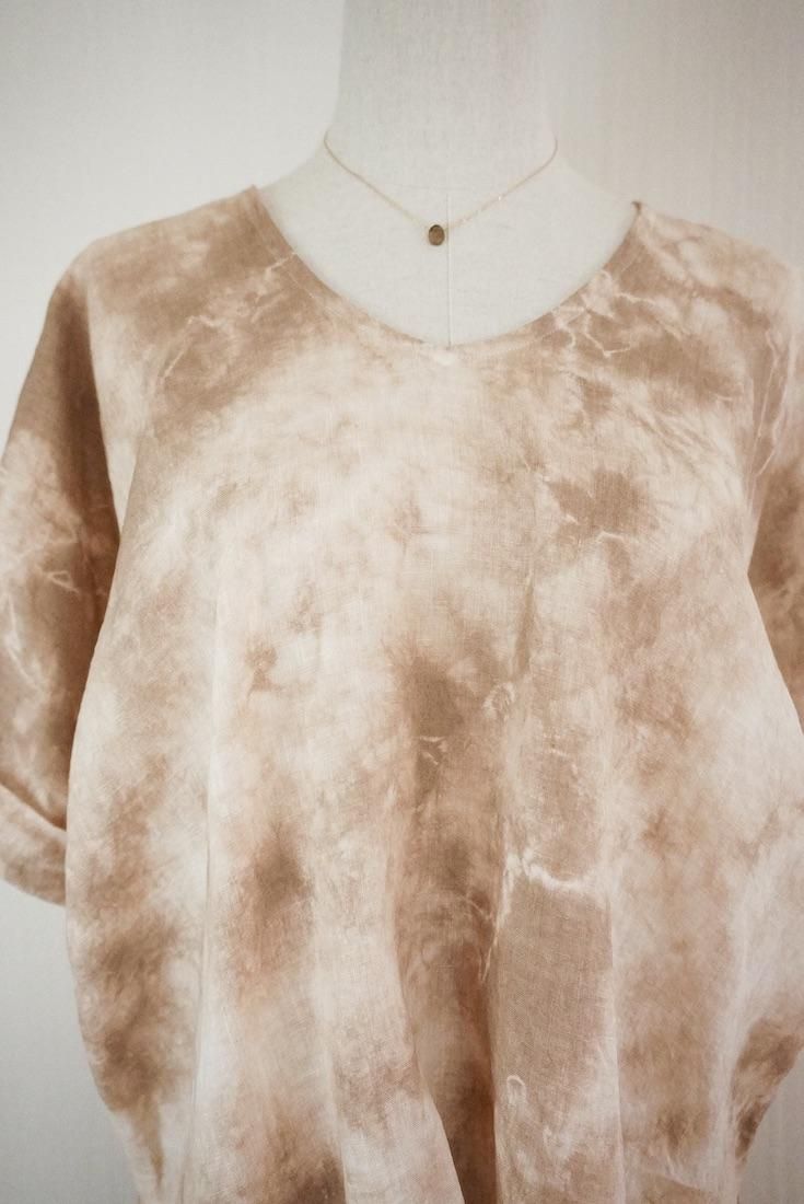 French Linen Relax Top  Darkchocolate