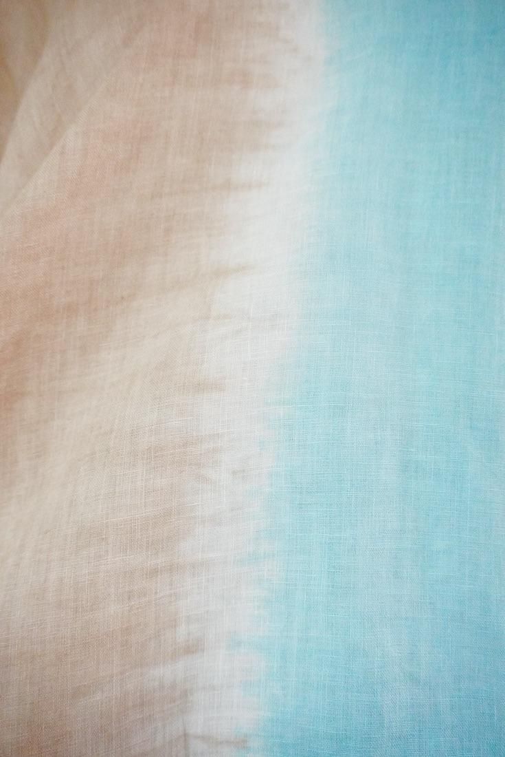 French Linen Relax Top  Cafelate x Turquoise