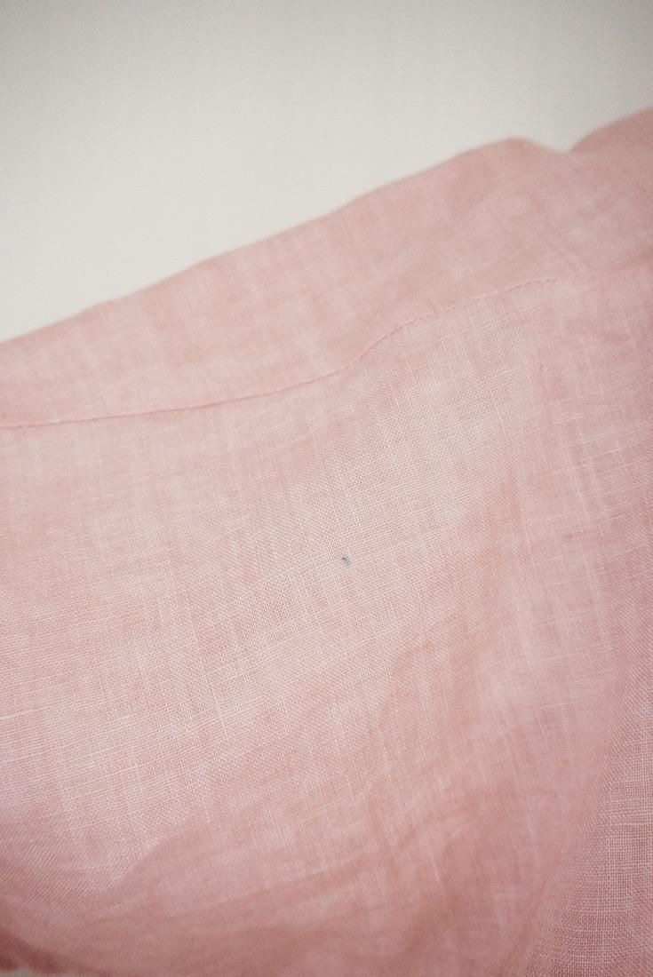 French Linen Relax Top  Lightgray x Pinkbeige