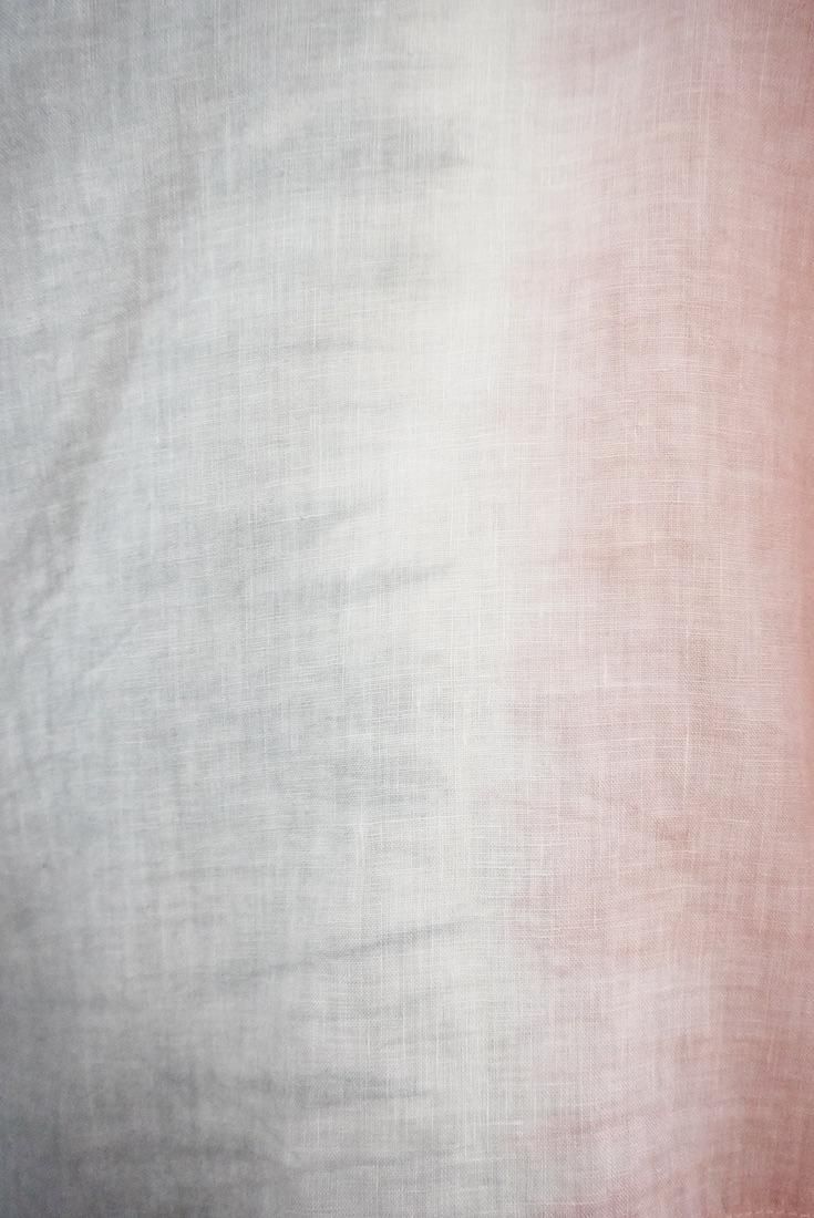 French Linen Relax Top  Lightgray x Pinkbeige