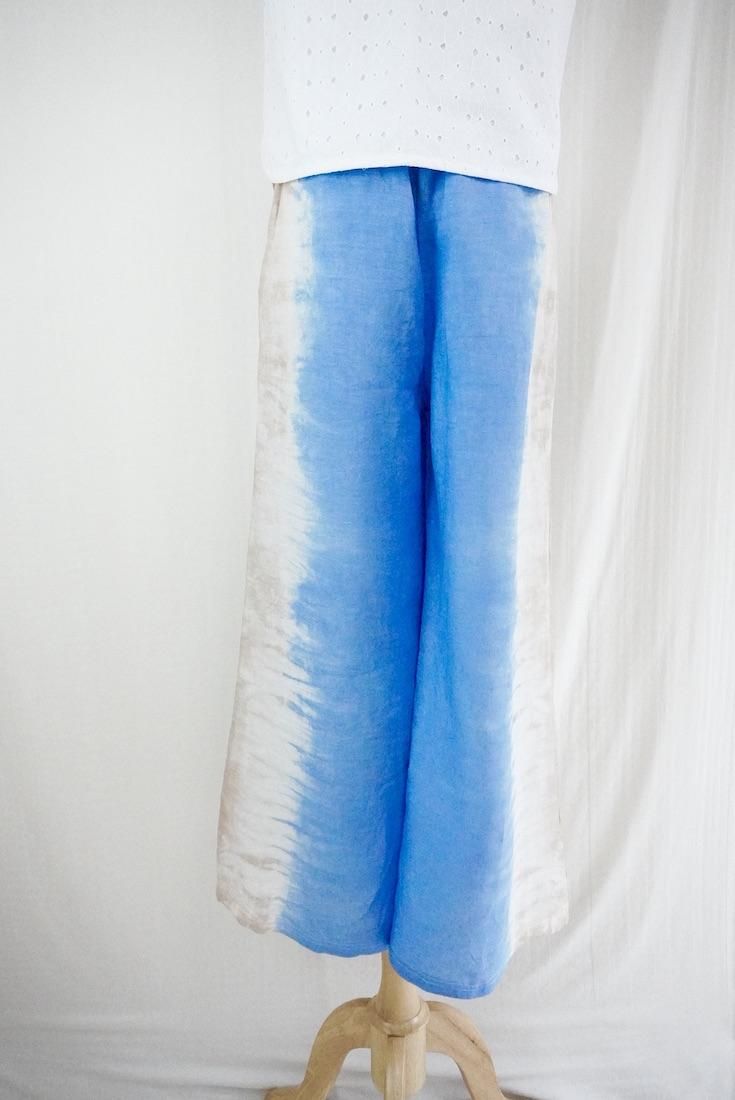 Frenh Linen Relax Pants Blue x Cafelate