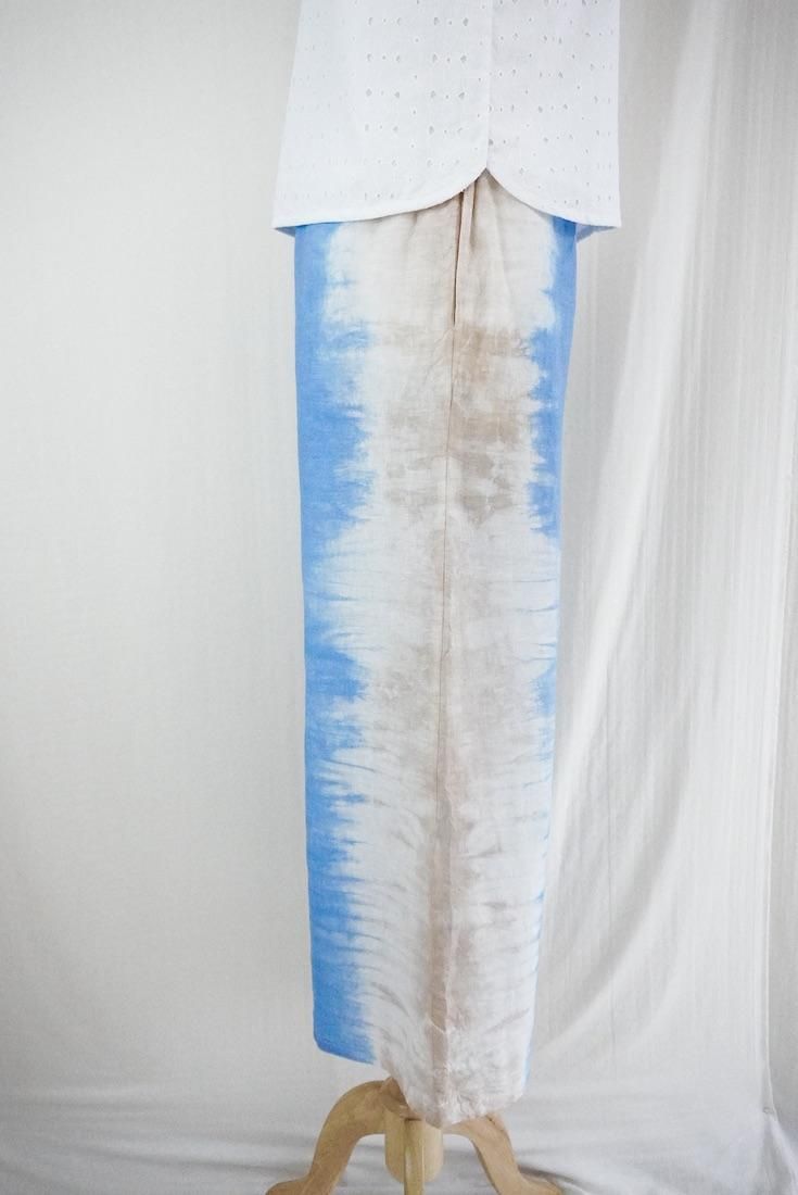 Frenh Linen Relax Pants Blue x Cafelate