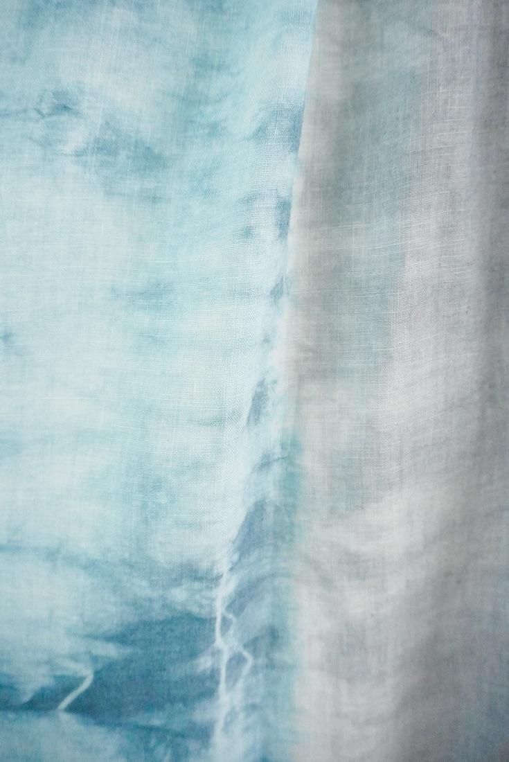 French Linen Ribbon camisole op Vintageblue x Lightgray