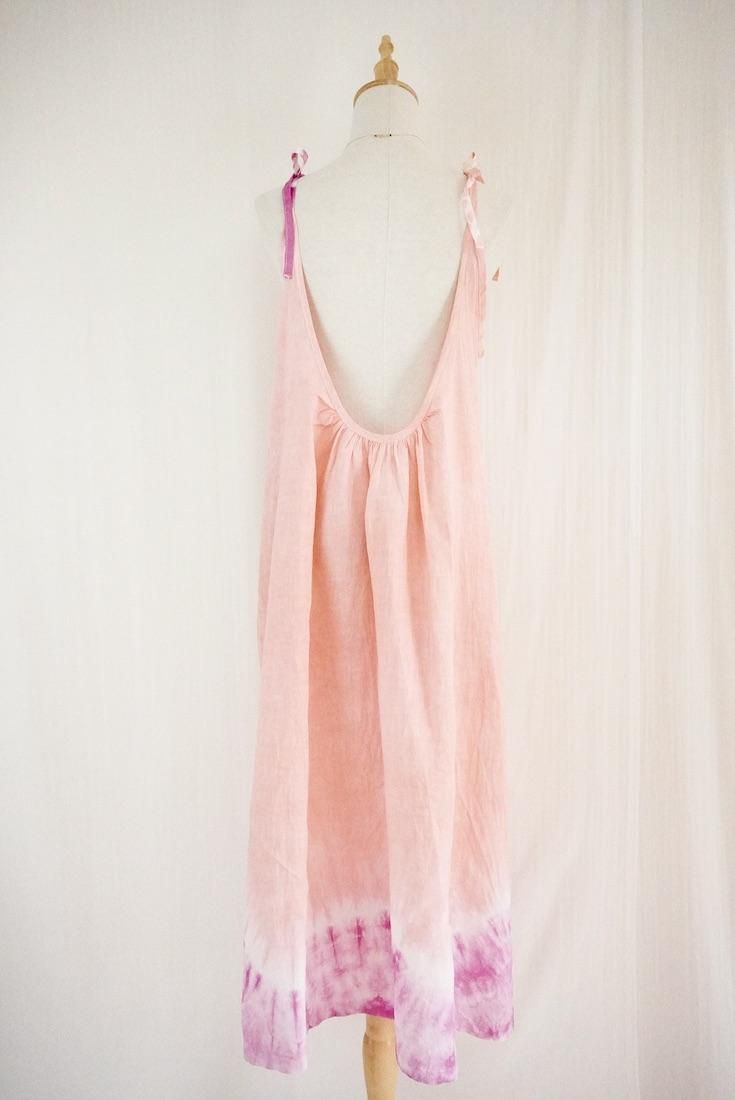 French Linen Ribbon camisole op Pinkbeige x Peony 