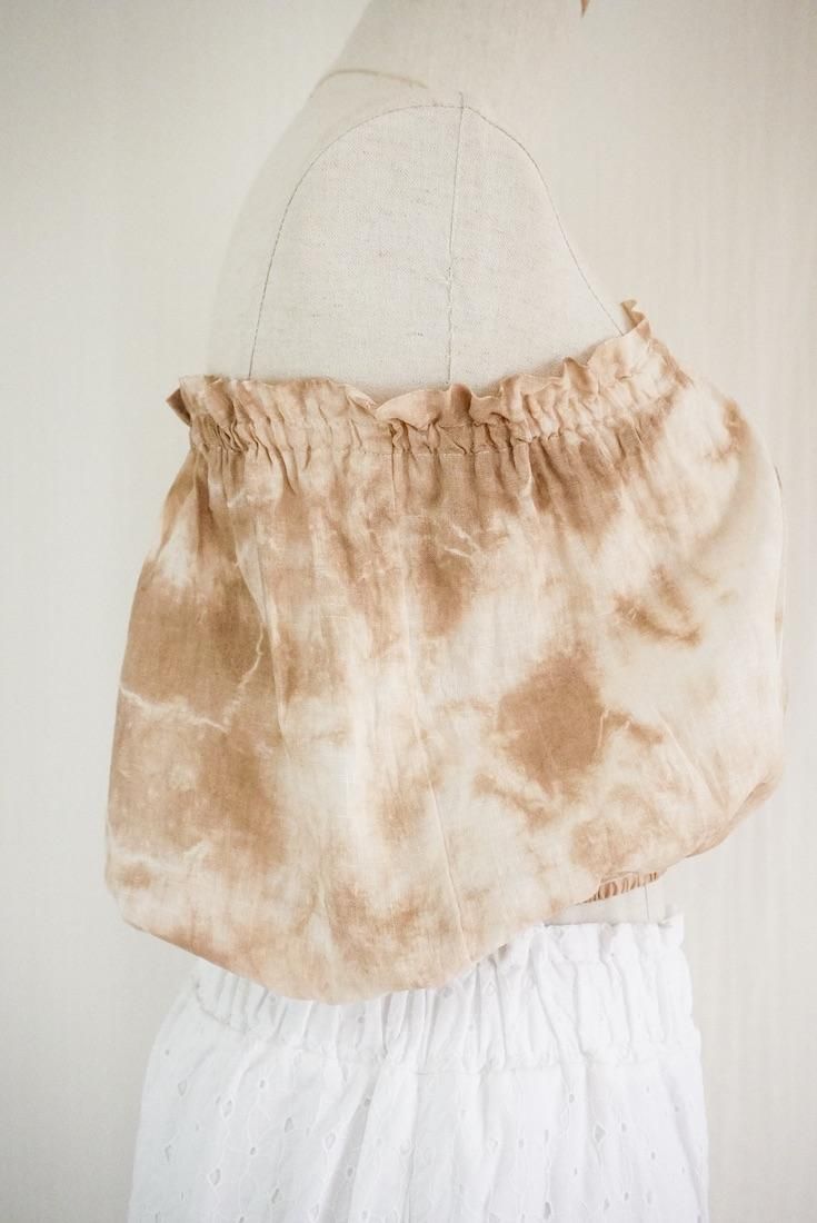 French Linen Short Bare top Dark chocolate