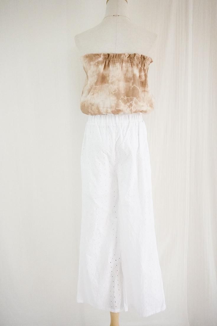 French Linen Short Bare top Dark chocolate