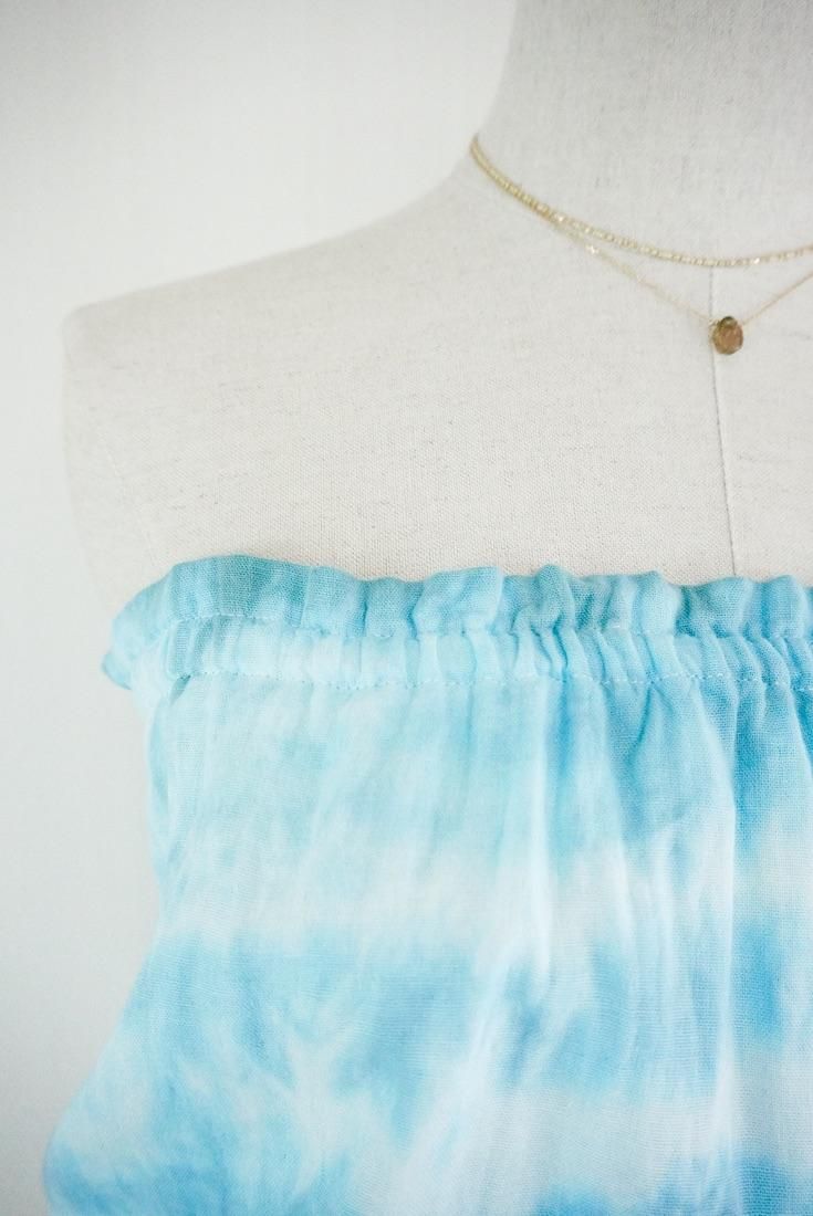 W-gauze Bare top all in one Under the sea