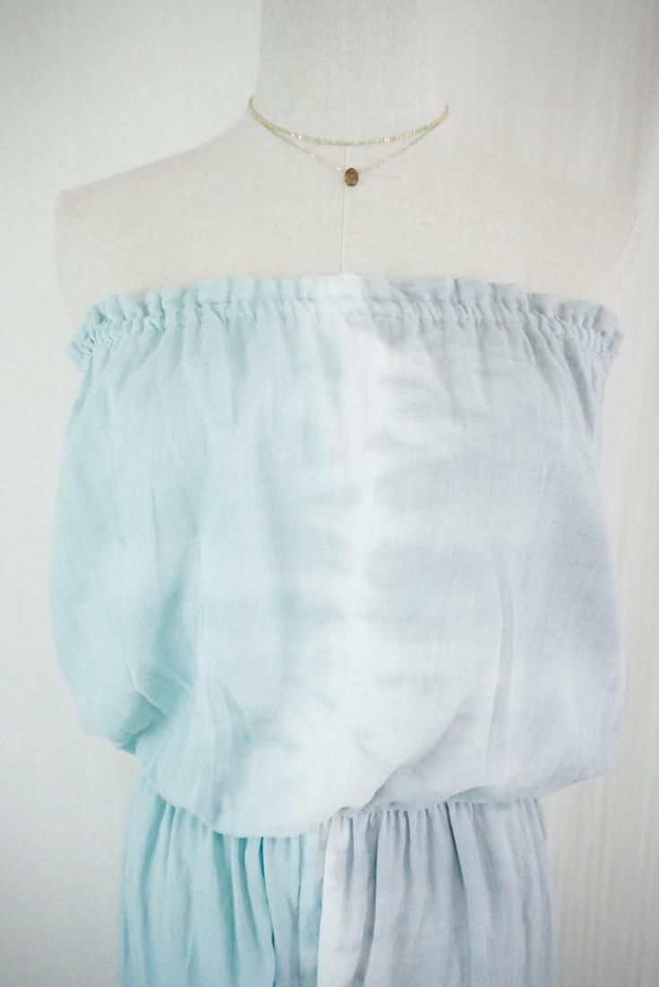 W-gauze Bare top all in one Lightgray x Sage