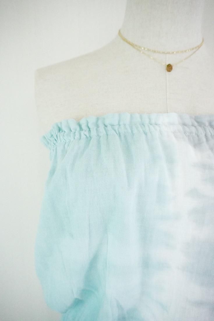 W-gauze Bare top all in one Lightgray x Sage
