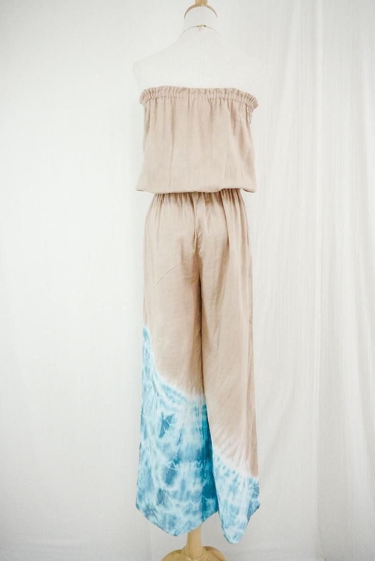 W-gauze Bare top all in one Cafelate x Vintageblue