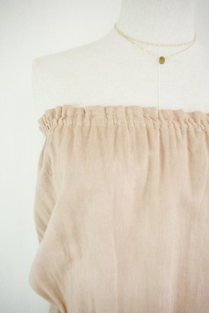 W-gauze Bare top all in one Cafelate x Vintageblue