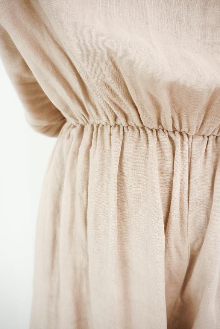 W-gauze Bare top all in one Cafelate x Vintageblue