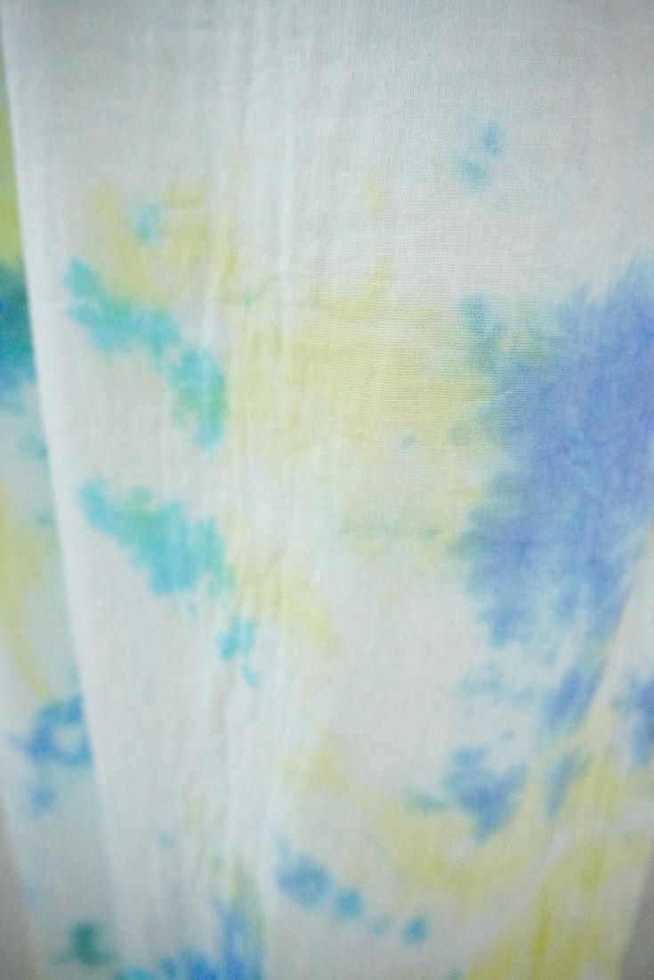 W-gauze Bare top all in one Horizon x Turquoise x Lemon