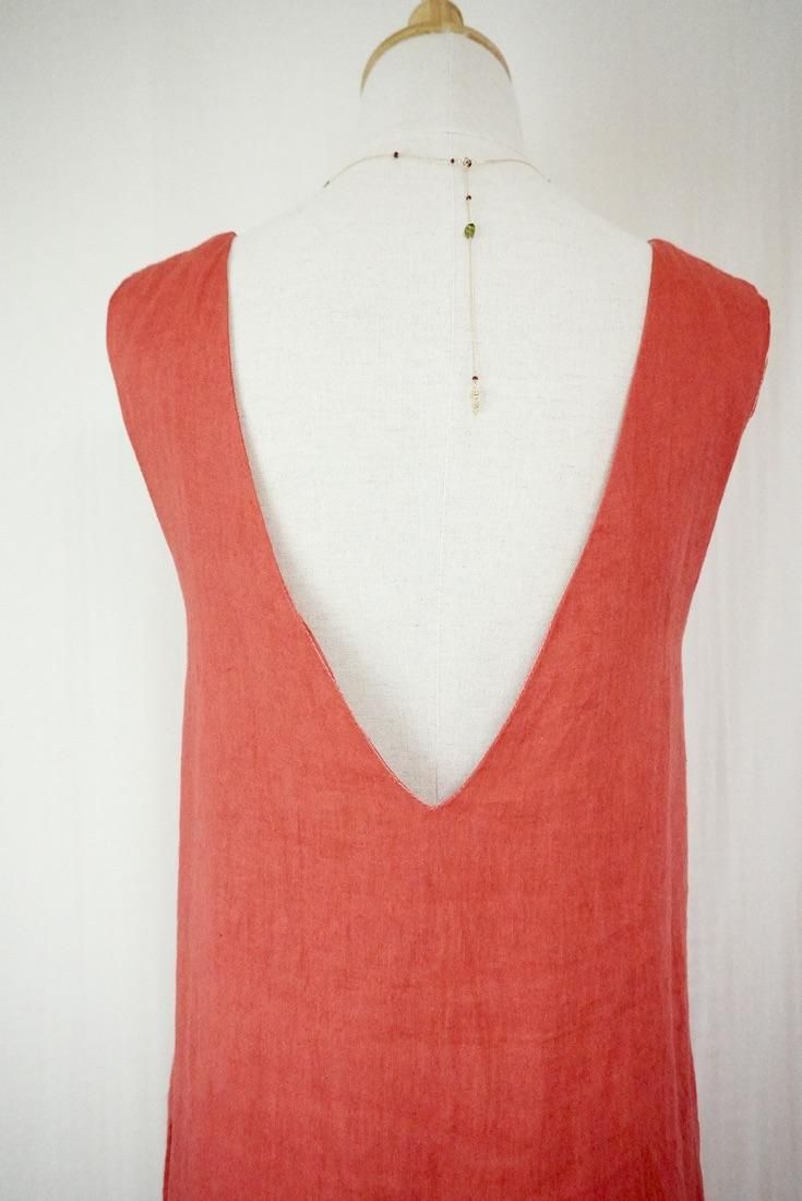 French Linen Back open op Hibiscus