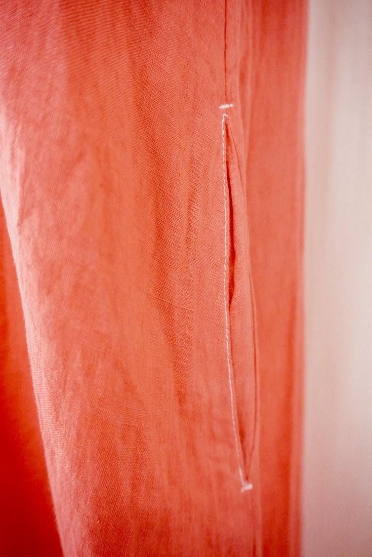 French Linen Back open op Hibiscus