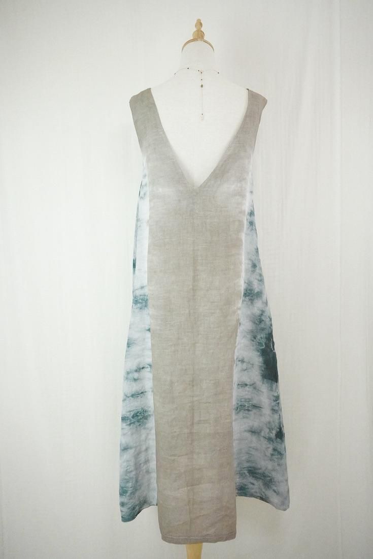 French Linen Back open op Taupe x Inkblack