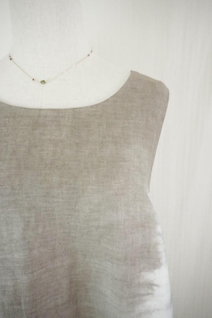 French Linen Back open op Taupe x Inkblack