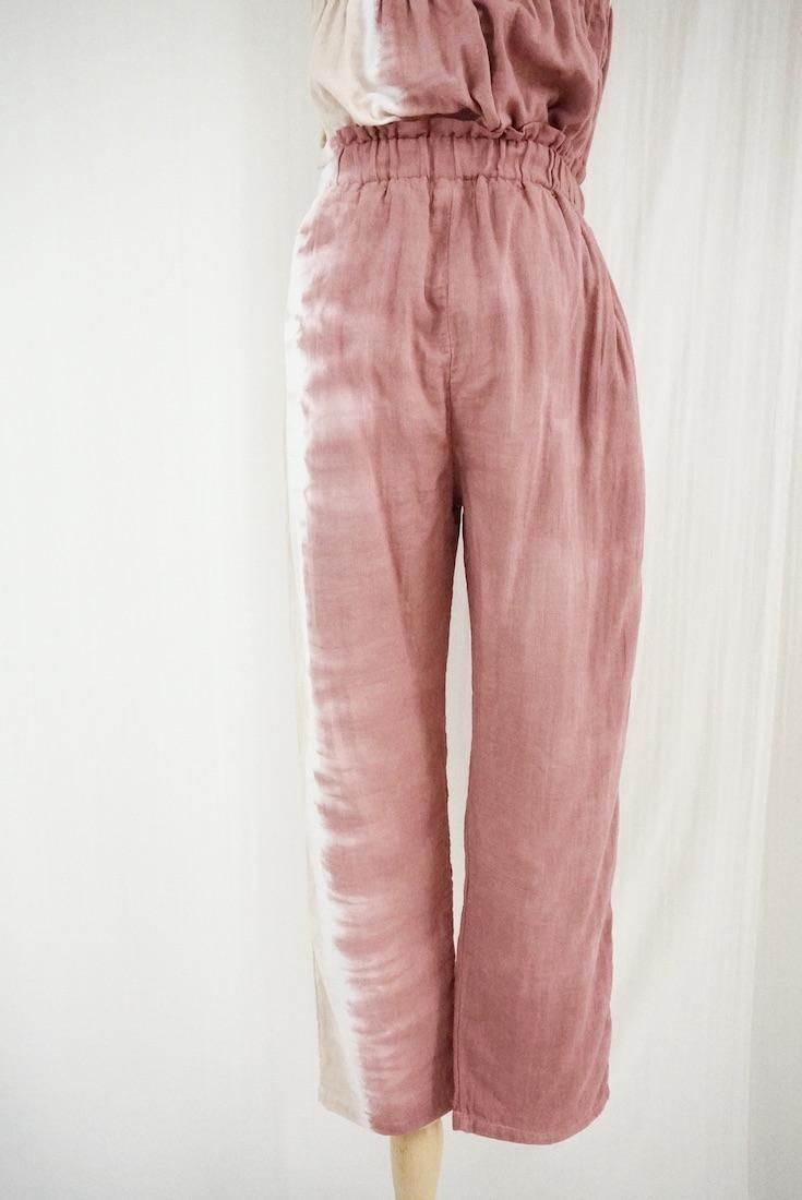 W gauze Easy Pants Bordeaux x Sandybeach