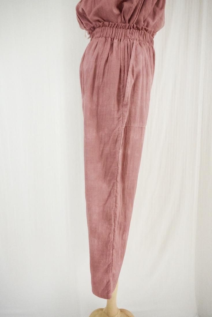 W gauze Easy Pants Bordeaux x Sandybeach