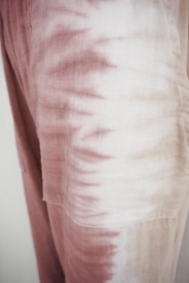 W gauze Easy Pants Bordeaux x Sandybeach