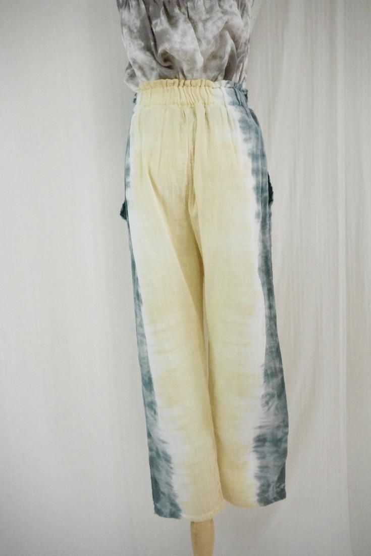 W gauze Easy Pants Custard x Ivy