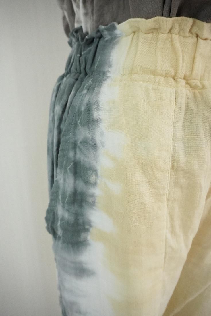 W gauze Easy Pants Custard x Ivy