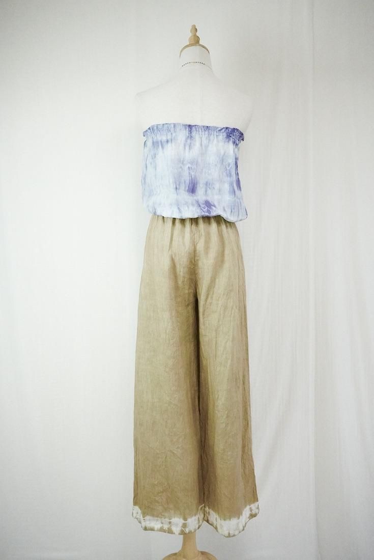 French Linen Bare top all in one Lavender x Hazelnuts