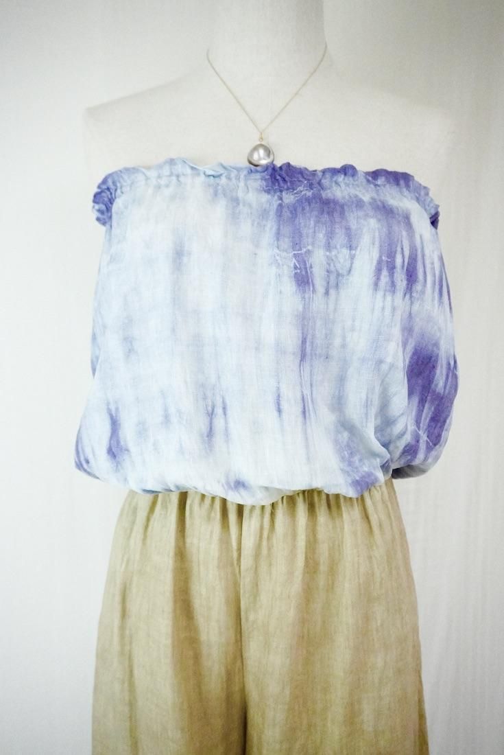 French Linen Bare top all in one Lavender x Hazelnuts