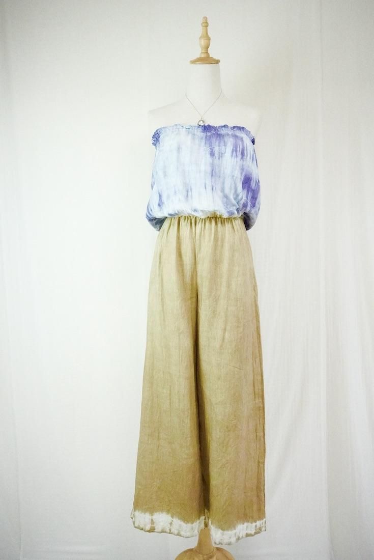 French Linen Bare top all in one Lavender x Hazelnuts