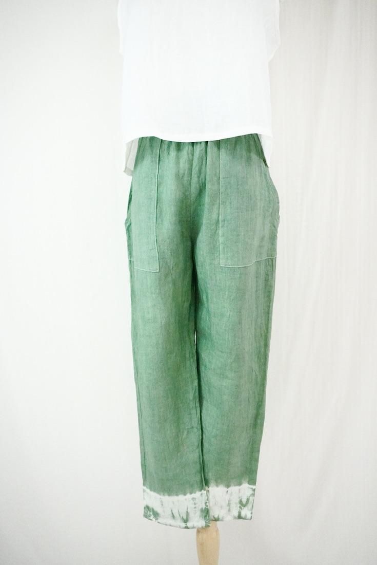French Linen Easy Pants Junglegreen