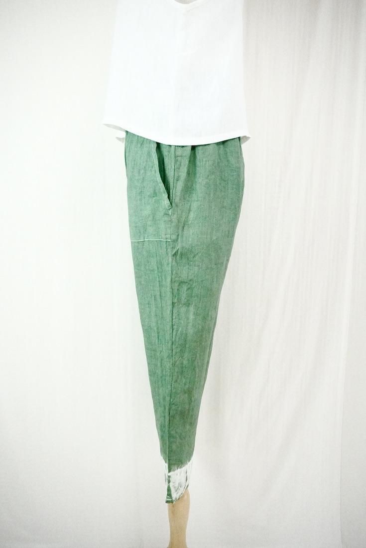French Linen Easy Pants Junglegreen