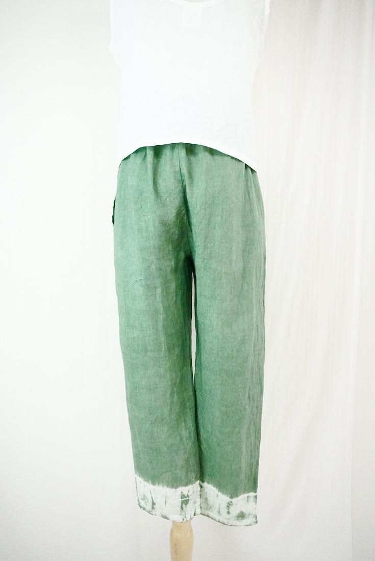 French Linen Easy Pants Junglegreen
