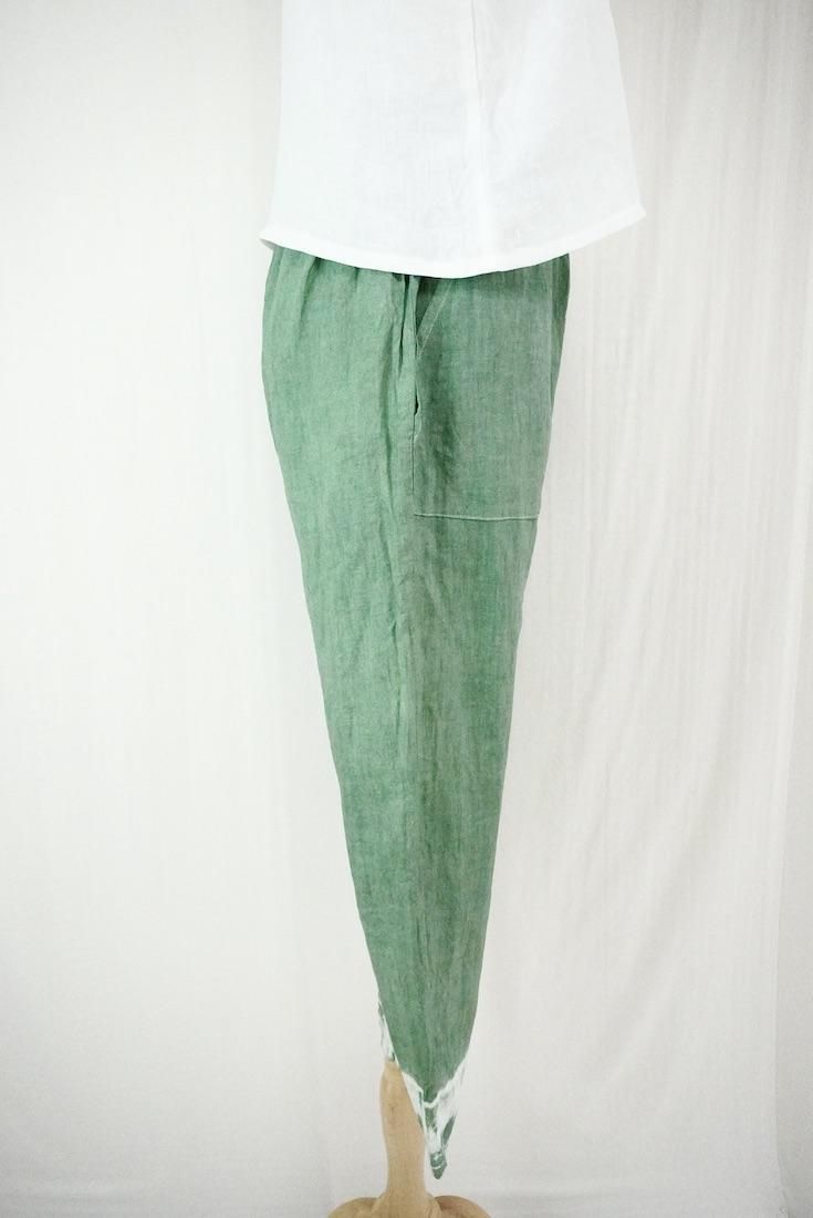 French Linen Easy Pants Junglegreen