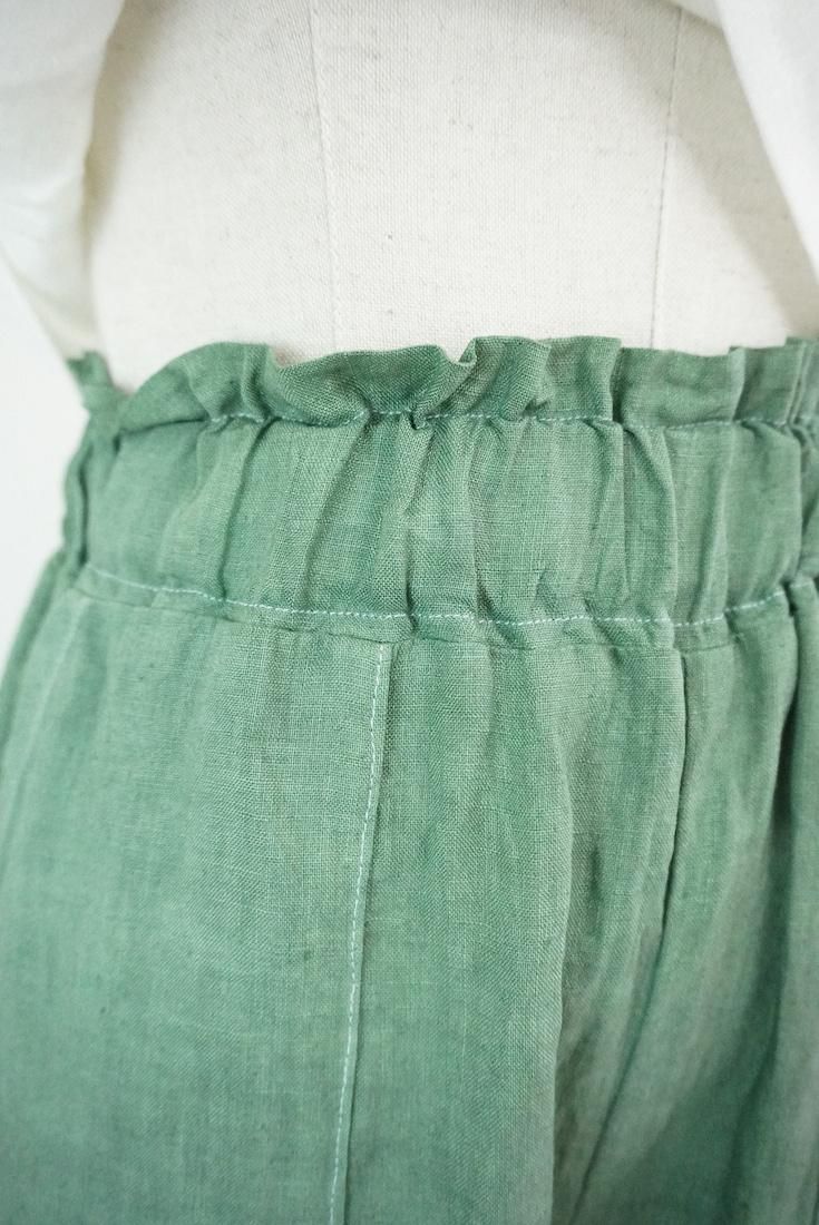French Linen Easy Pants Junglegreen