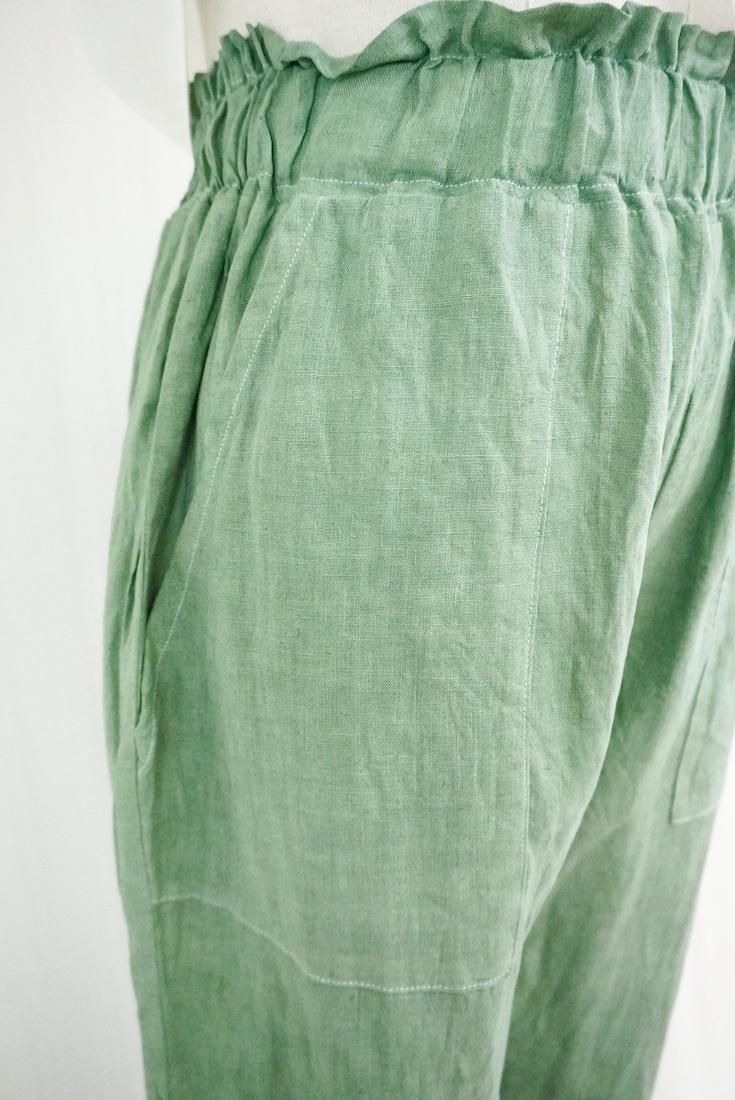 French Linen Easy Pants Junglegreen