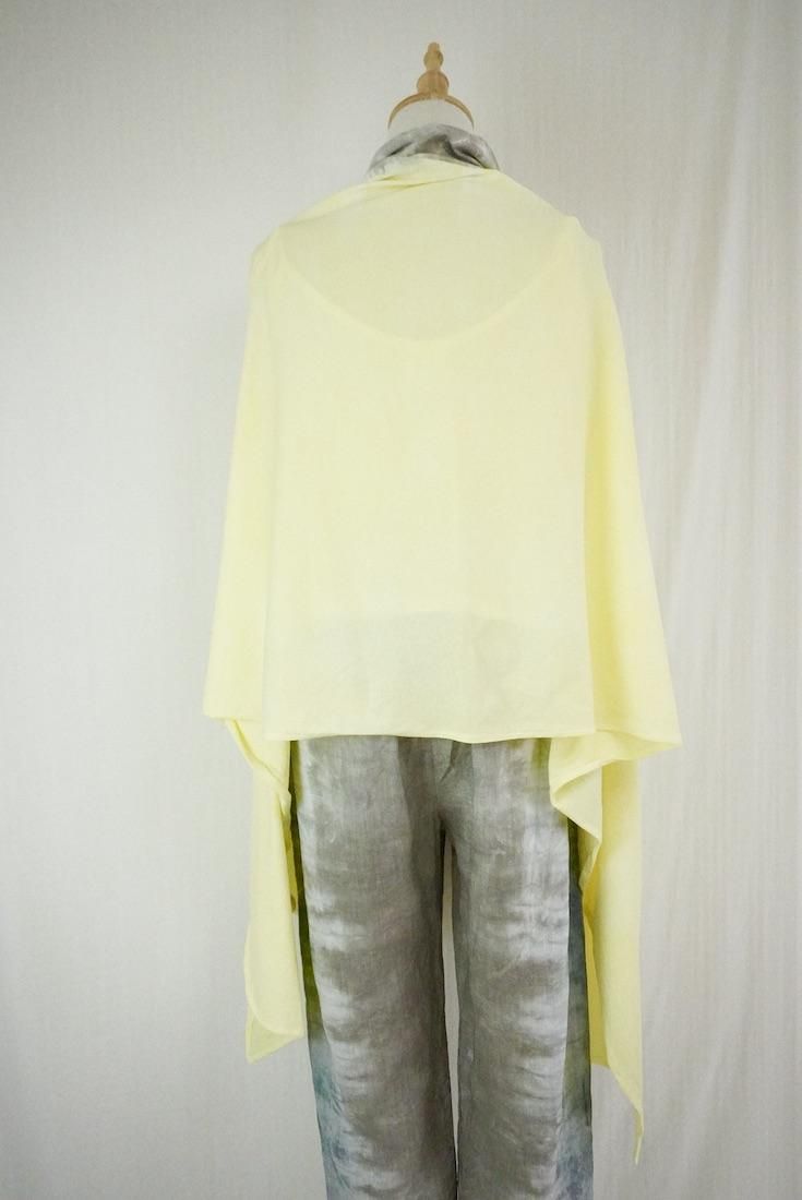 Cotton stole  Lemon x Taupe 