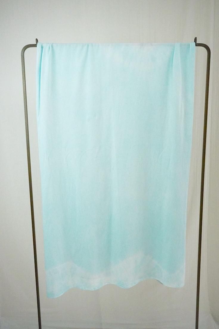 Cotton stole  Turquoise x Lightgray 
