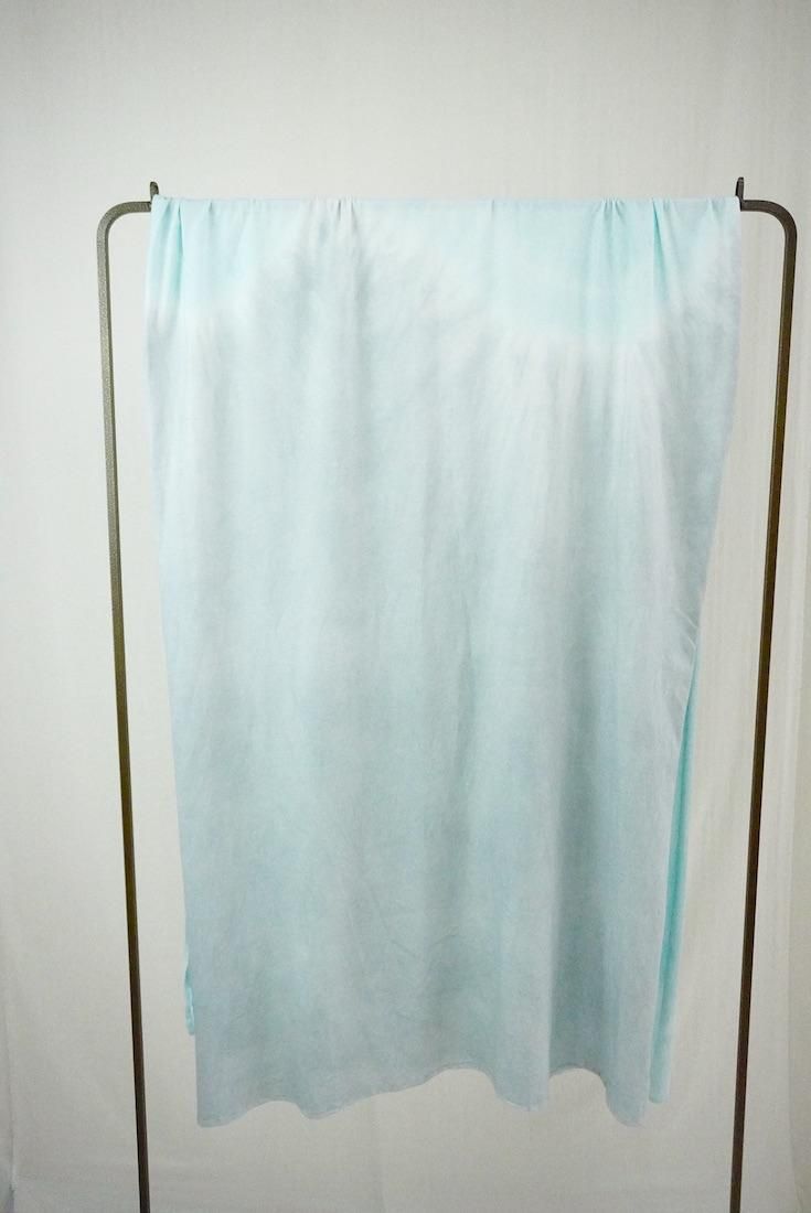 Cotton stole  Turquoise x Lightgray 