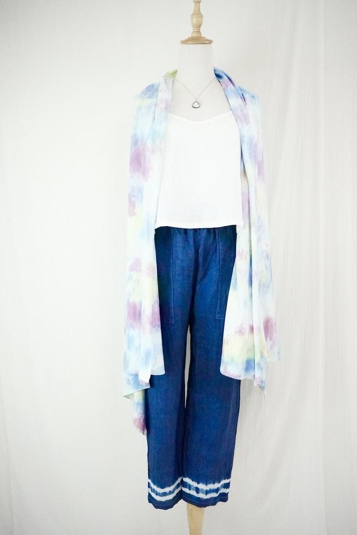 Cotton stole Horizon x Peony x Lemon 