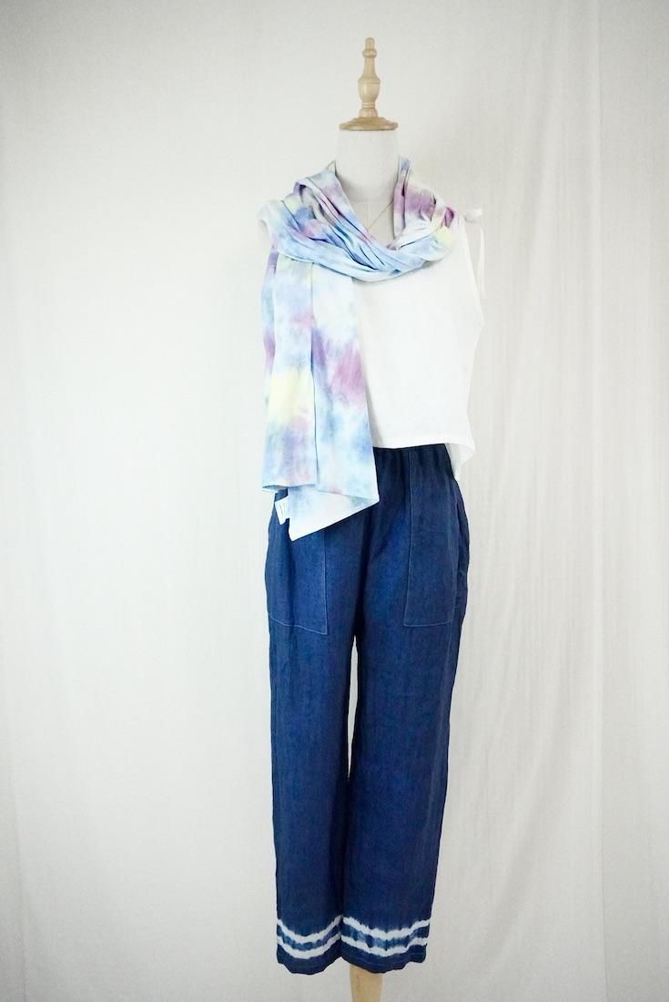 Cotton stole Horizon x Peony x Lemon 