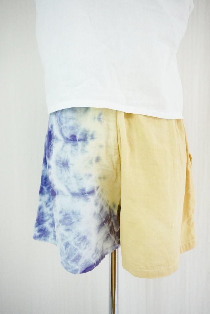 W gauze Easy Shorts Custard x Lavender